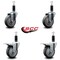 Service Caster 4'' Thermoplastic Rubber Swivel 1-1/8'' Expanding Stem Caster Set 2 Total Lock Brakes, 4PK SCC-EXTTL20S414-TPRB-2-S-2-118 - alternate 3